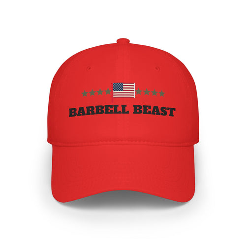 "BARBELL BEAST" Flag Embroidery Cap | American Baseball Hat