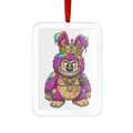 Colorful Graffiti Crown Bear Acrylic Ornament by GT Artland