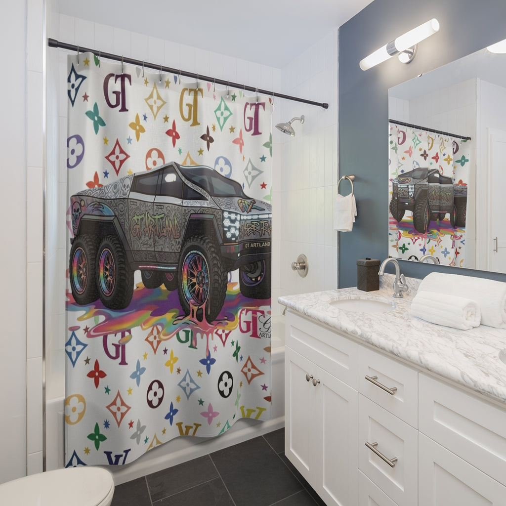 Monster Truck Shower Curtain by GT Artland