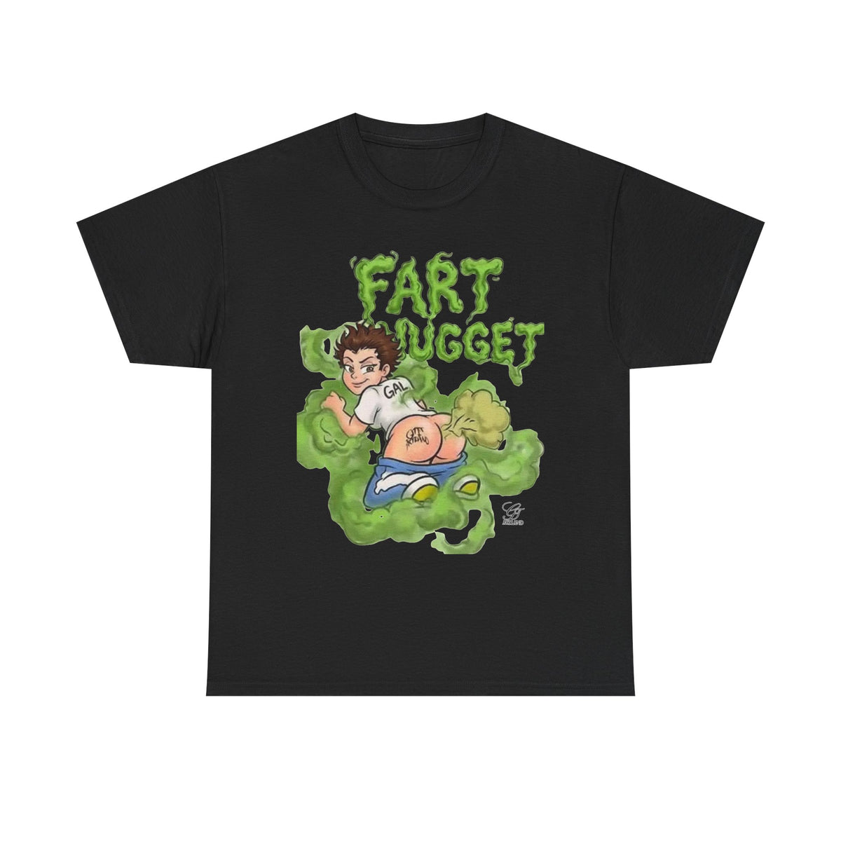 Fart Nugget graphic tee | Funny cartoon kid fart illustration T-Shirt