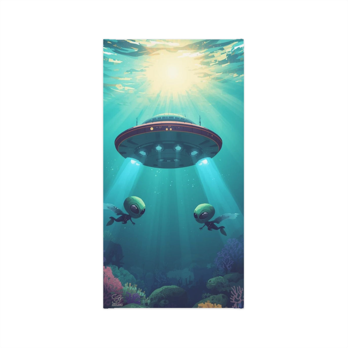 Underwater Graphic Alien Neck Gaiter - Face Mask