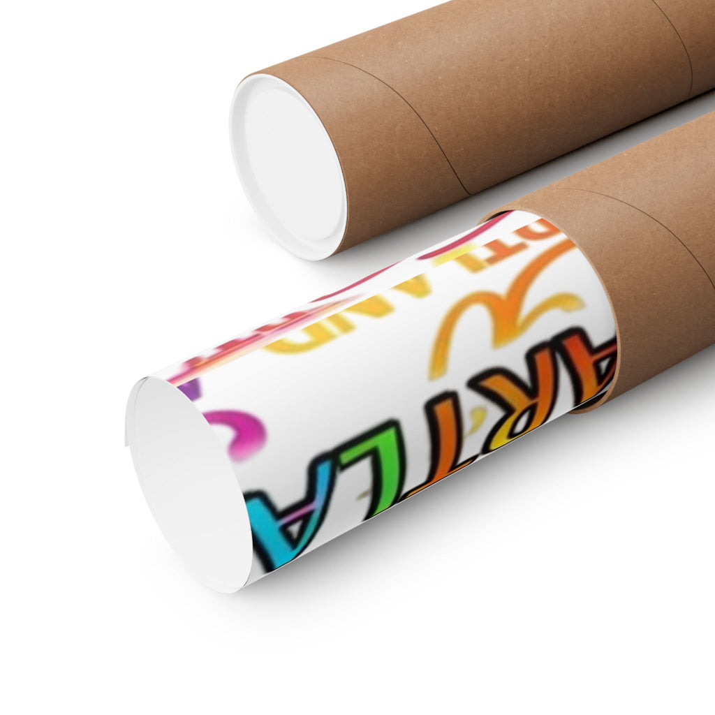 Colorful Rainbow Killa Shark Matte Poster – Bold Ocean Wall Art by GT Artland