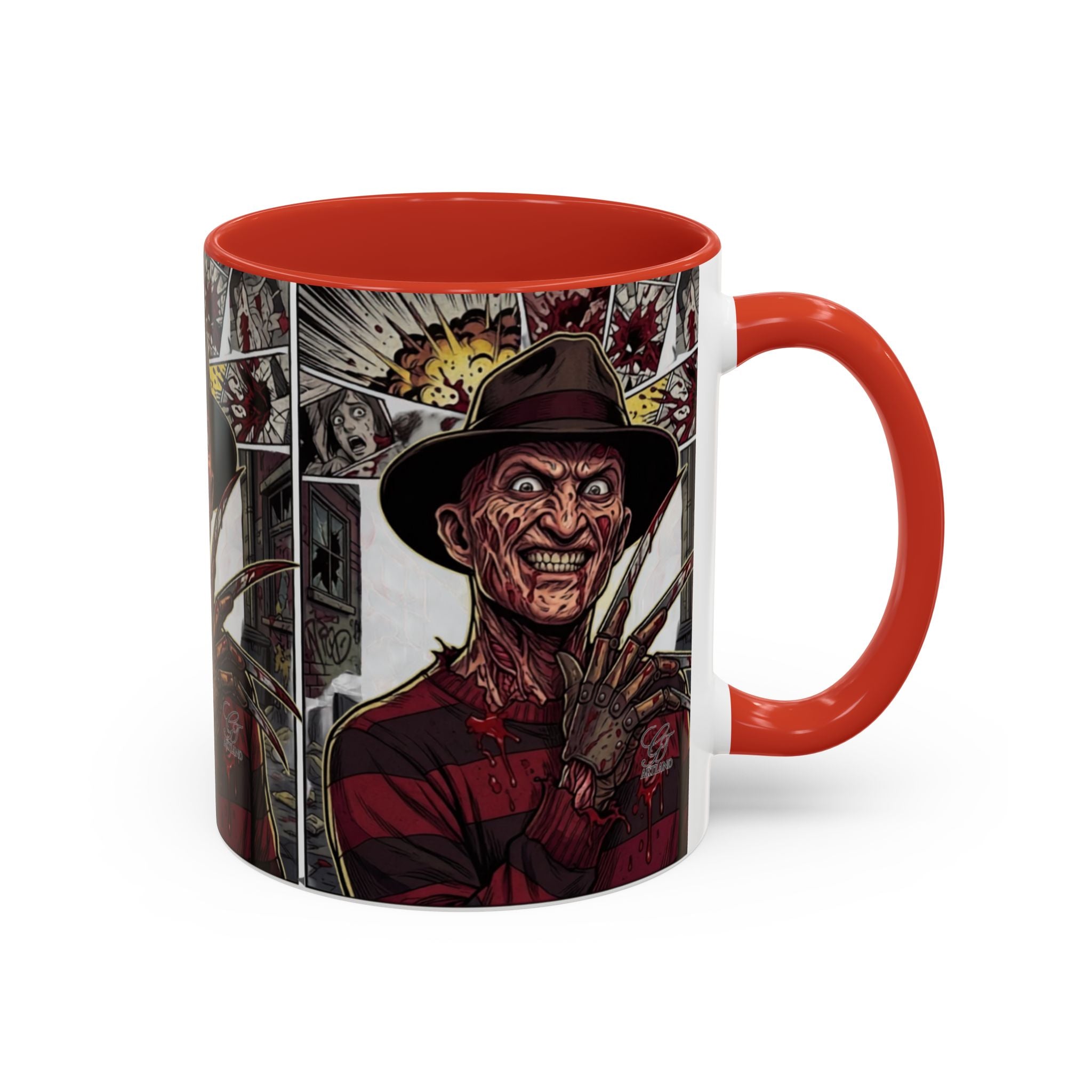 Elm Street Gangsta Horror Illustration COFFEE MUG | Horror Slasher Artwork by GT Artland