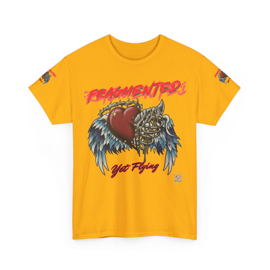 Fragmented Heart Wings tee | Broken Heart with Wings graphic