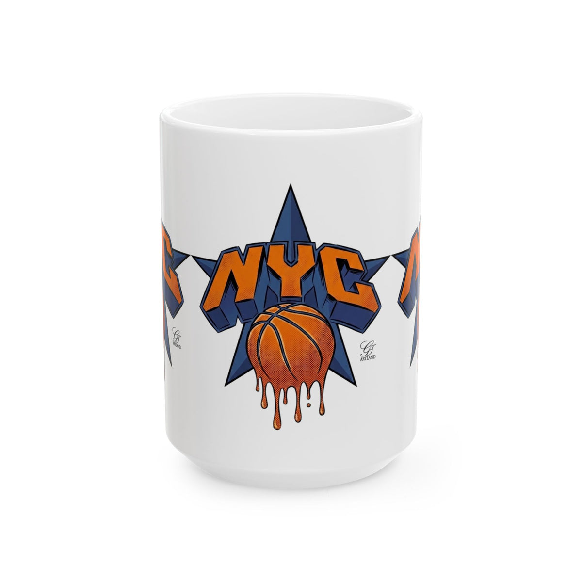 NYC Dripping Basketball mug | Ceramic Coffee Mug by GT Artland