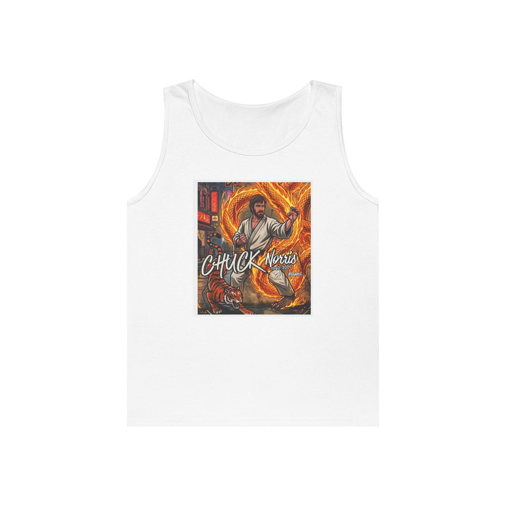 Chuck Norris Martial Arts Tank Top in Fire