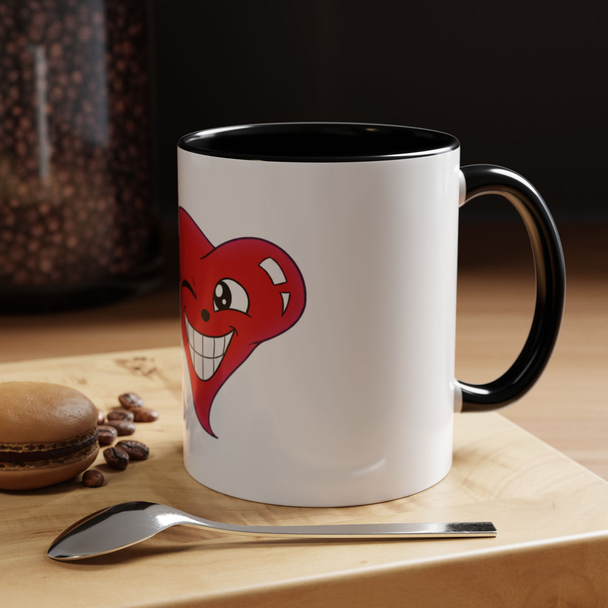Winking Heart Graphic Mug | Accent Coffee Mug 11oz 15oz