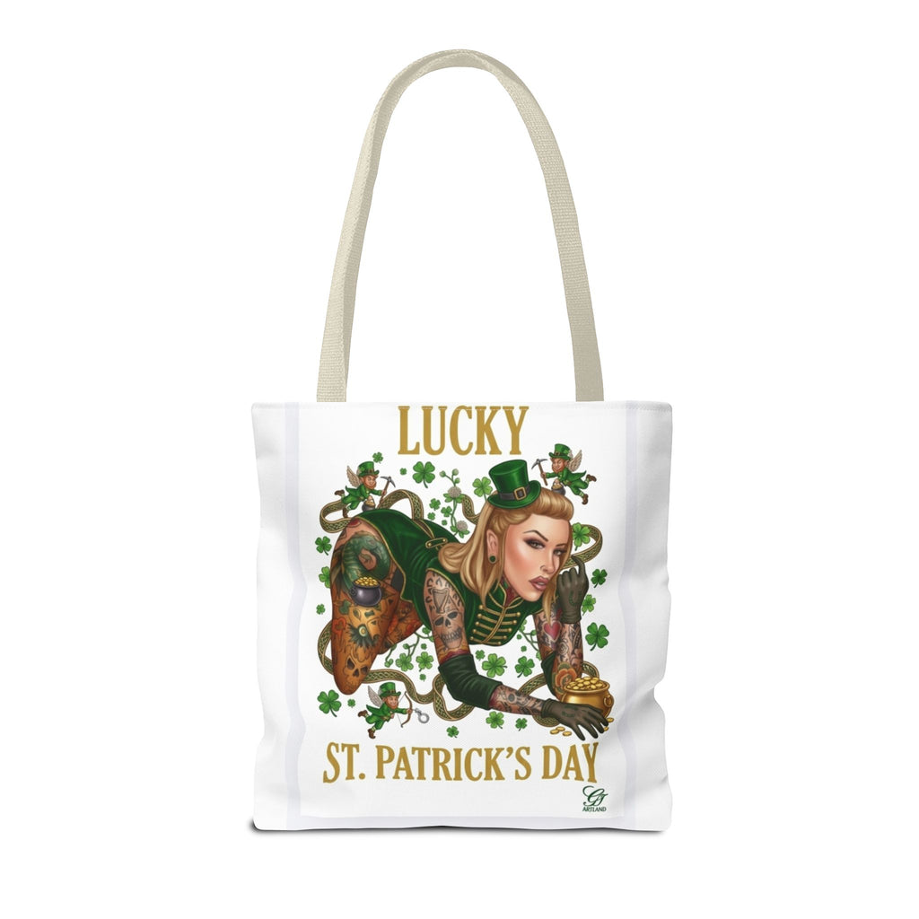"Lucky" St Patrick's Day Tattoo Hot Sexy Vixen Designer Tote Bag by GT Artland