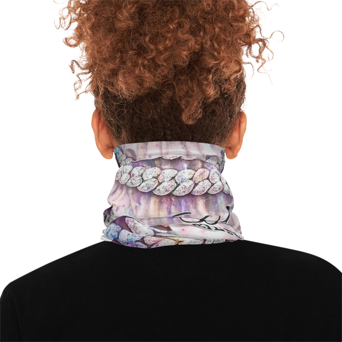 Clown Lips and Layered Chains Neck Gaiter | Colorful Ruffled Collar Design by GT Artland