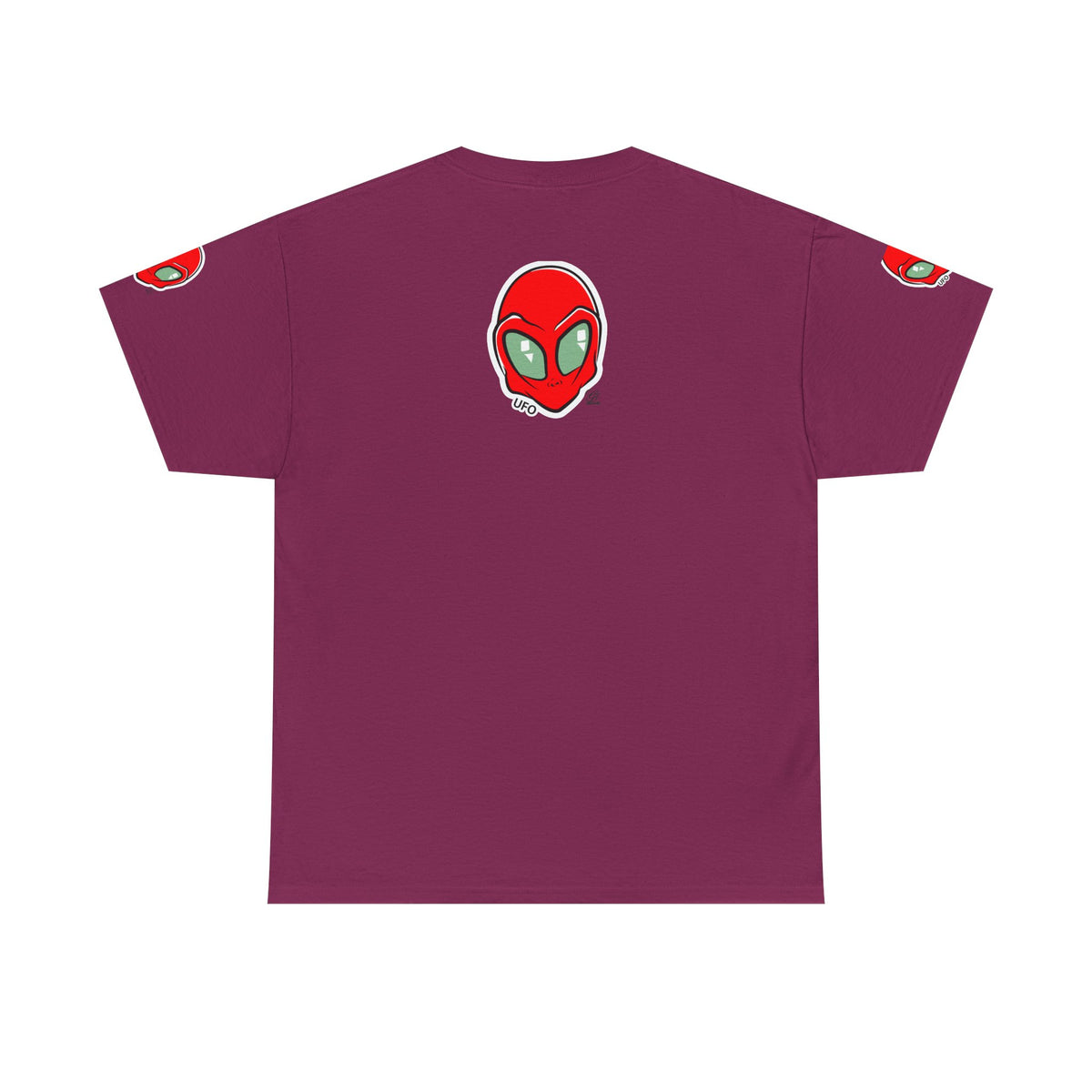 Red Alien Head UFO Tee | Retro Space Graphic T-Shirt