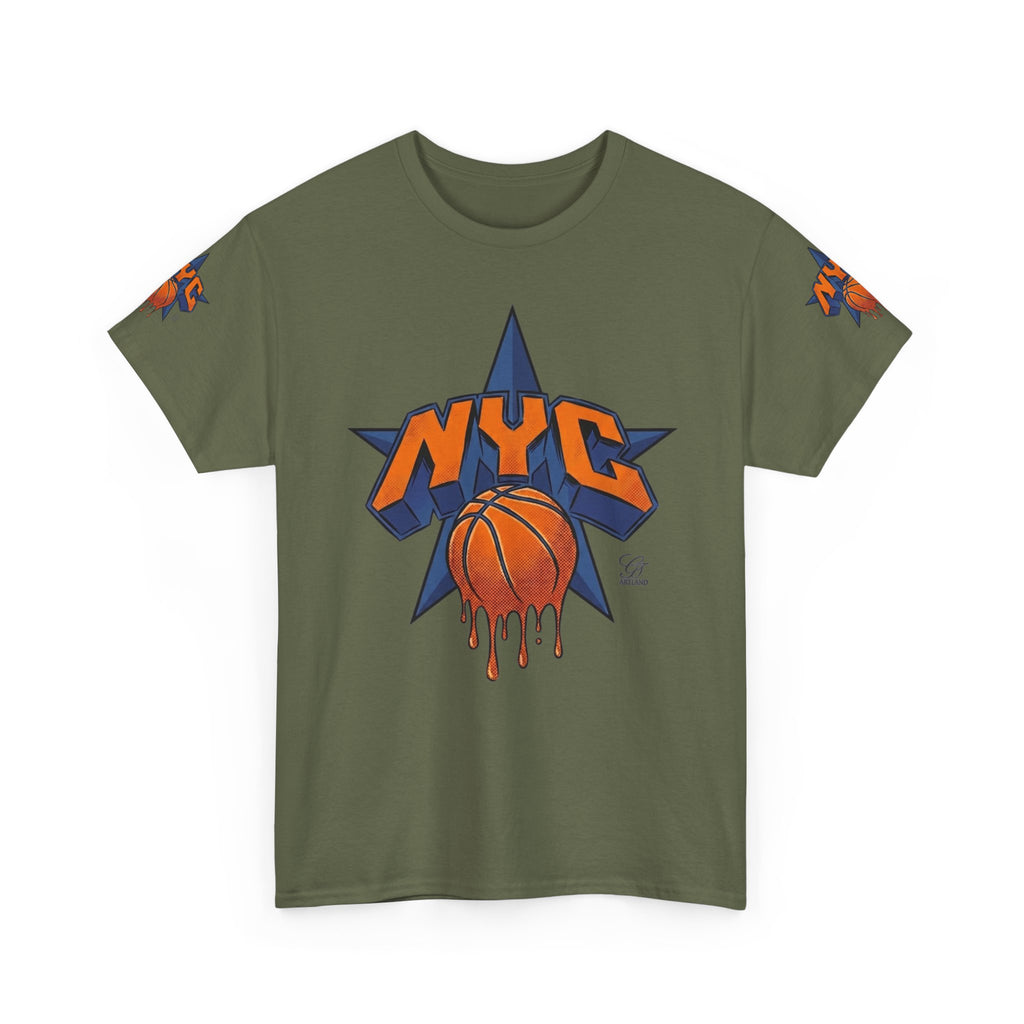 NYC Dripping Basketball Star Tee | Sports City Graphic Shirt by GT Artland