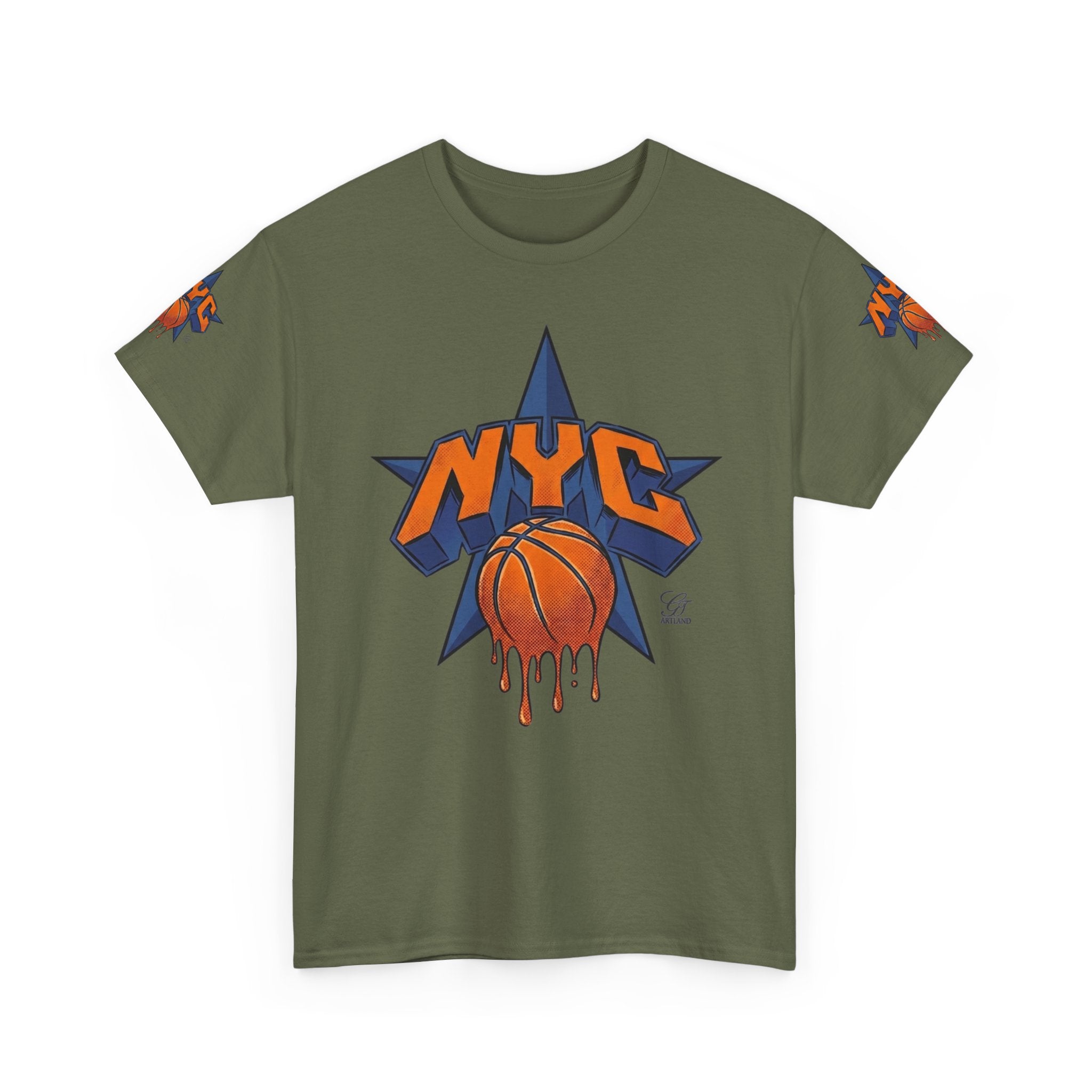 NYC Dripping Basketball Star Tee | Sports City Graphic Shirt by GT Artland