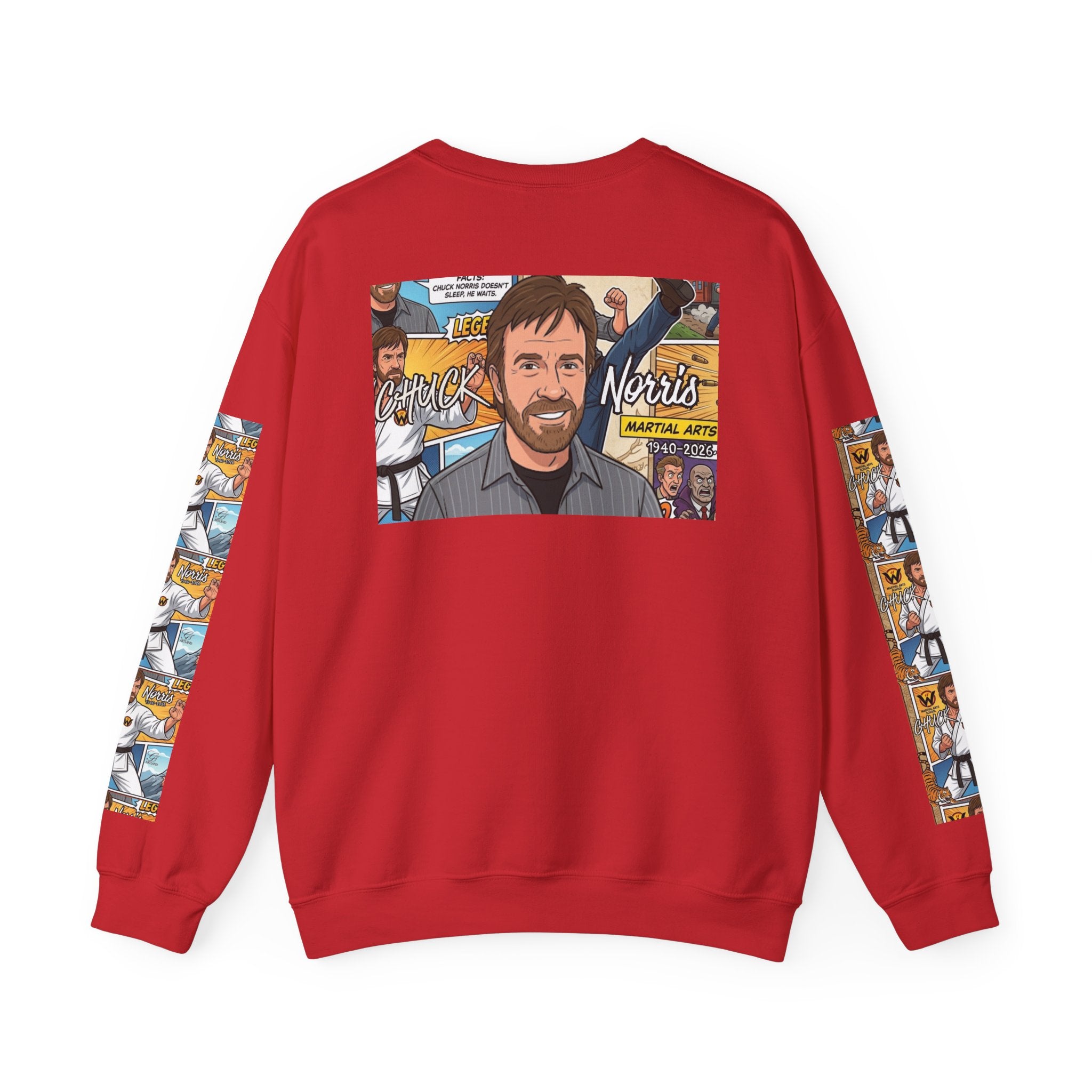 Chuck Norris Toon Urban Retro Martial Arts Legend Crewneck Sweatshirt