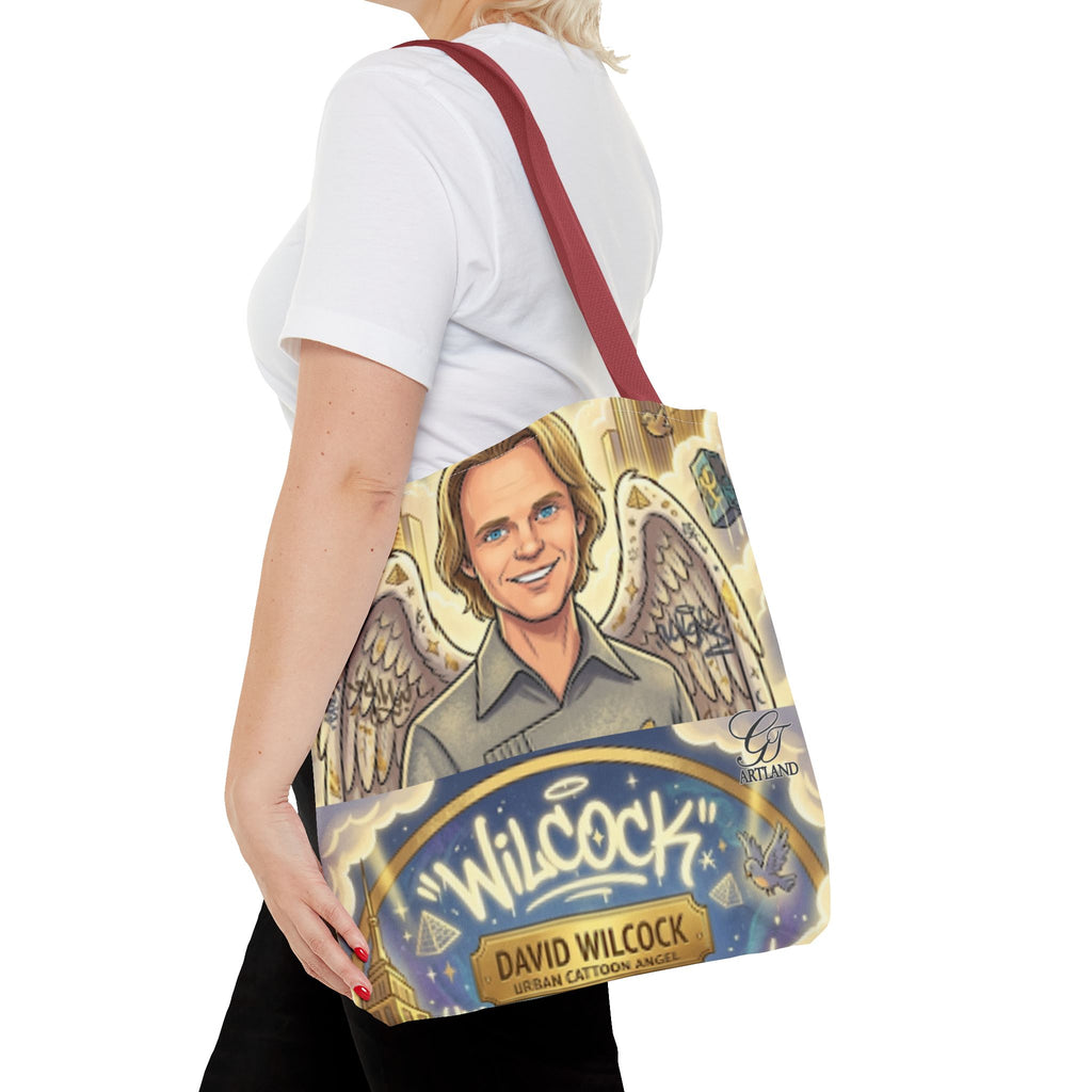 Wilcock Angel Wings Portrait Tote Bag – Illustrated Memorial/Tribute Carryall by GT Artland
