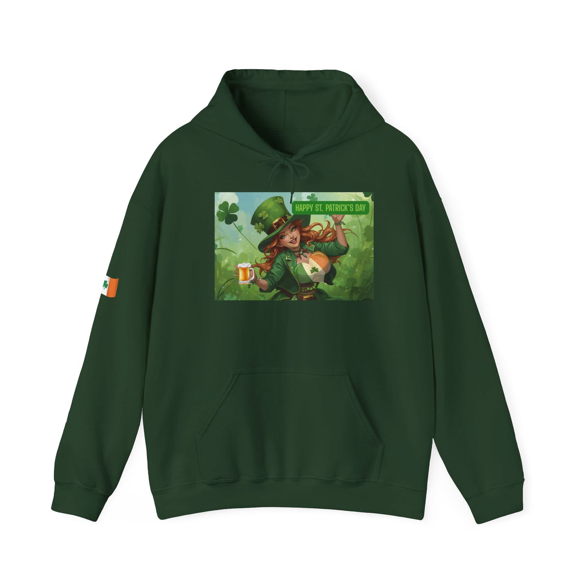 Leprechaun Pot of Gold Hoodie | St. Patrick's Day Shamrock Illustration