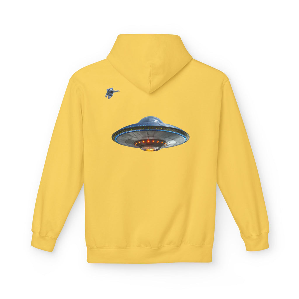 Retro UFO Spaceship Hoodie | Paranormal Alien Abduction Design