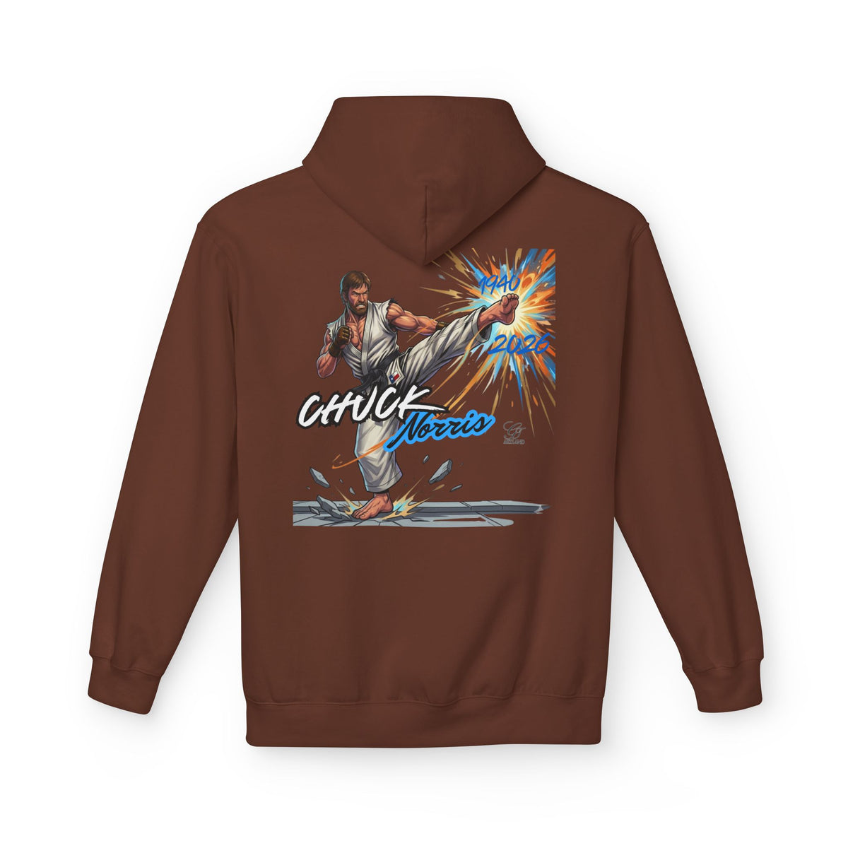 Chuck Norris Martial Arts Hoodie | Vintage Action Illustration
