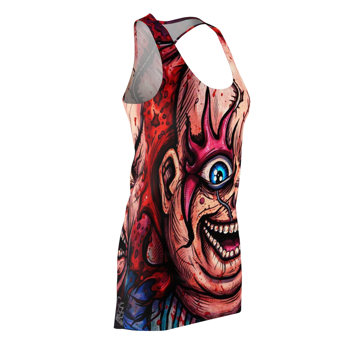 Playtimes Over Horror Scary Doll Designer Airbrush Racerback Dress by GT Artland