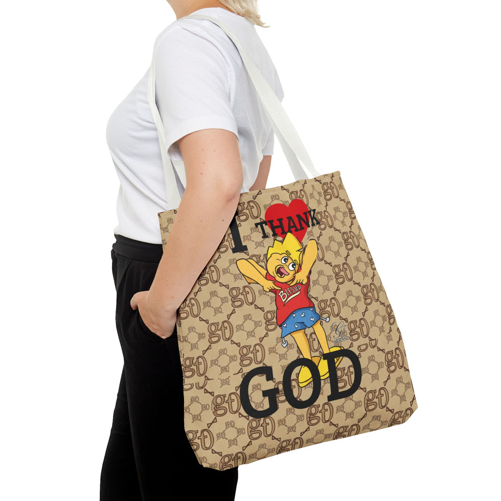 I  Thank God Tote Bag | URBAN CARTOON BY GT ARTLAND