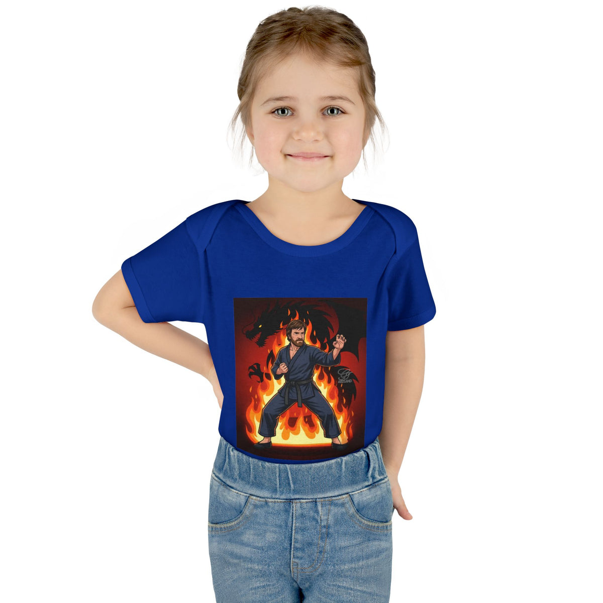 Flame Ninja Infant Bodysuit | Dragon Fire Martial Arts Baby Onesie