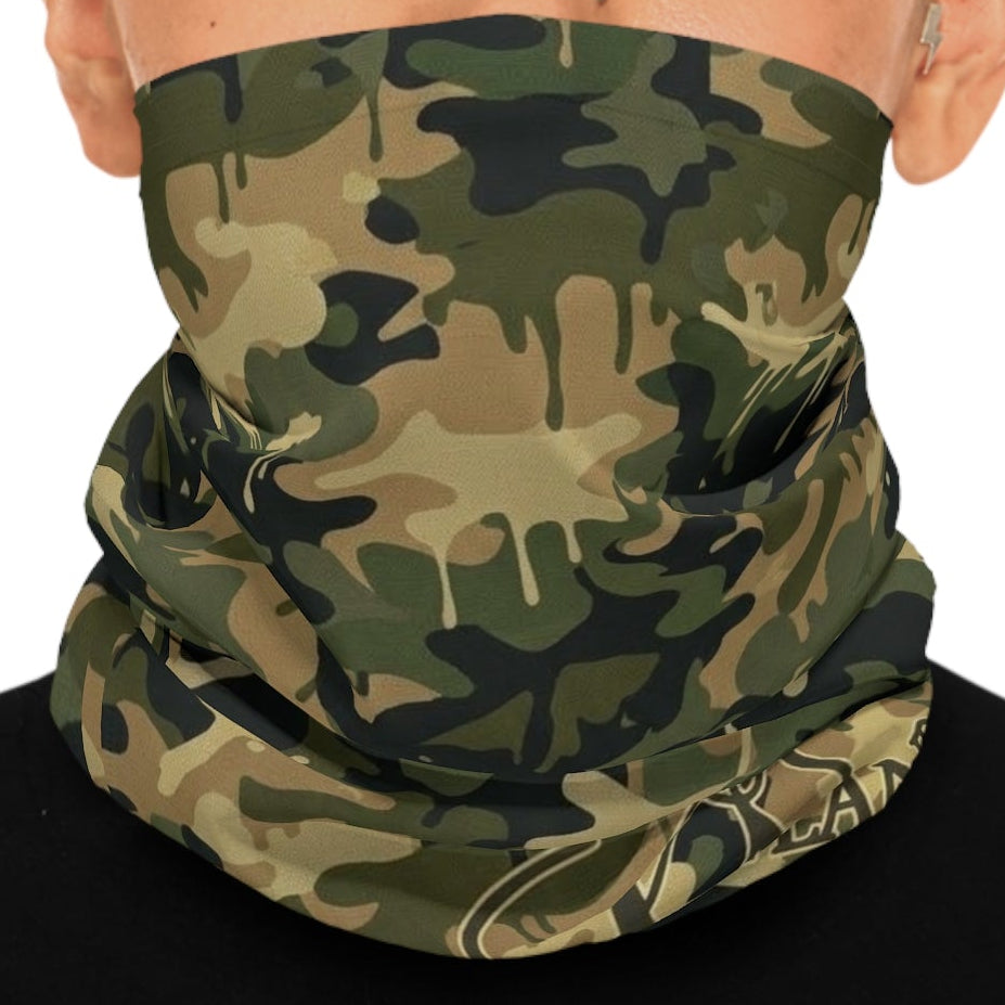 Camo Military Drip Neck Gaiter — Midweight Camouflage Face Mask & Neck Warmer by GT Artland