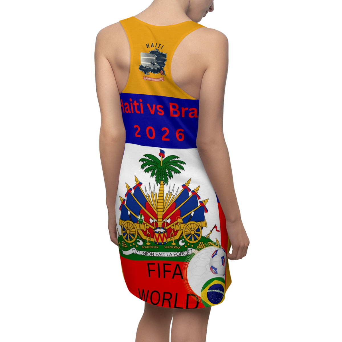 Soccer Football Haitian 2026  Dress |World Cup Football Racerback Dress