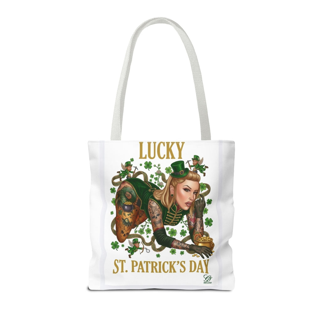 "Lucky" St Patrick's Day Tattoo Hot Sexy Vixen Designer Tote Bag by GT Artland