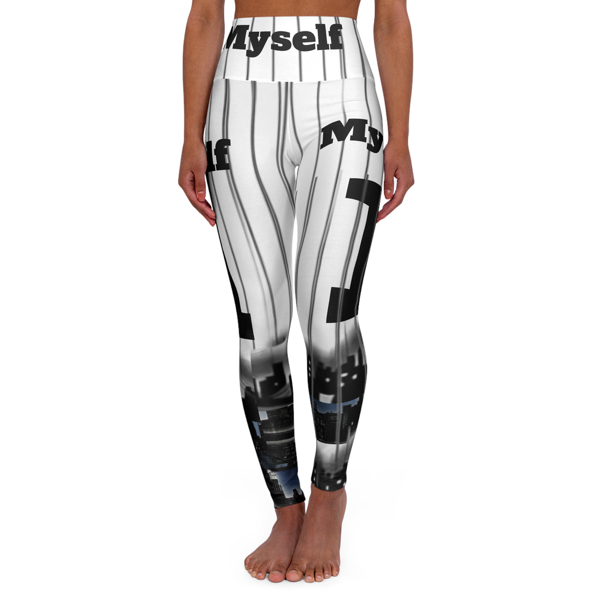 Personalized Jersey City Style Leggings High FashionHigh Waisted Yoga Leggings by GT Artland