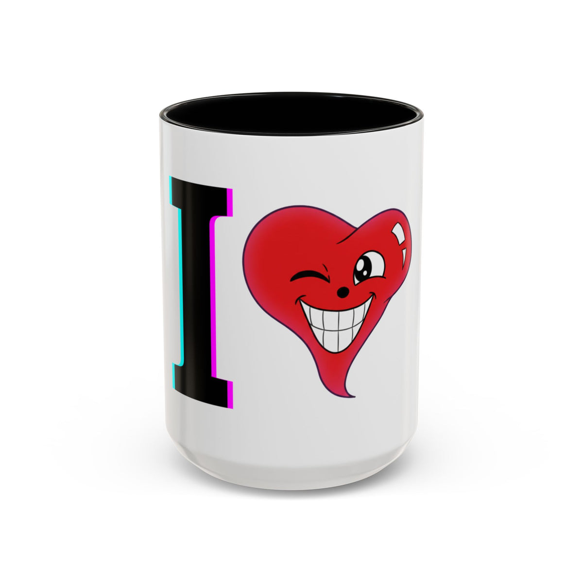 Winking Heart Graphic Mug | Accent Coffee Mug 11oz 15oz
