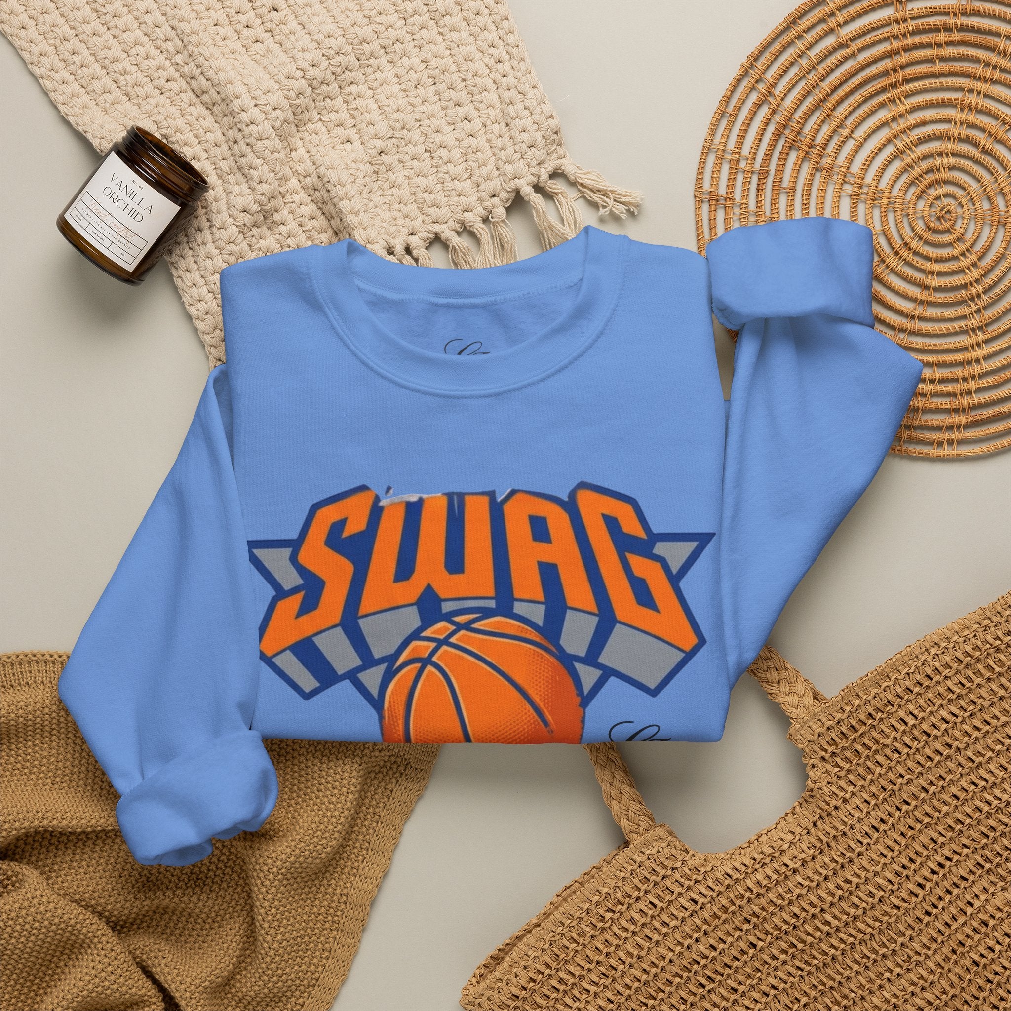 Swag Dripping Basketball Sweatshirt | Streetwear Hoop Graphic by GT Artland
