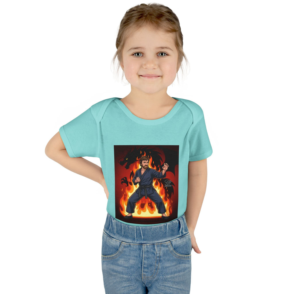 Flame Ninja Infant Bodysuit | Dragon Fire Martial Arts Baby Onesie