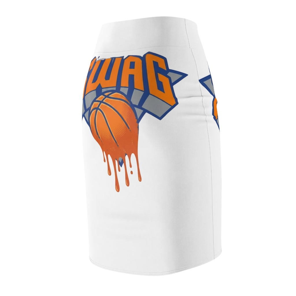 Dripping Basketball SWAG pencil skirt | Sports Graphic by GT Artland