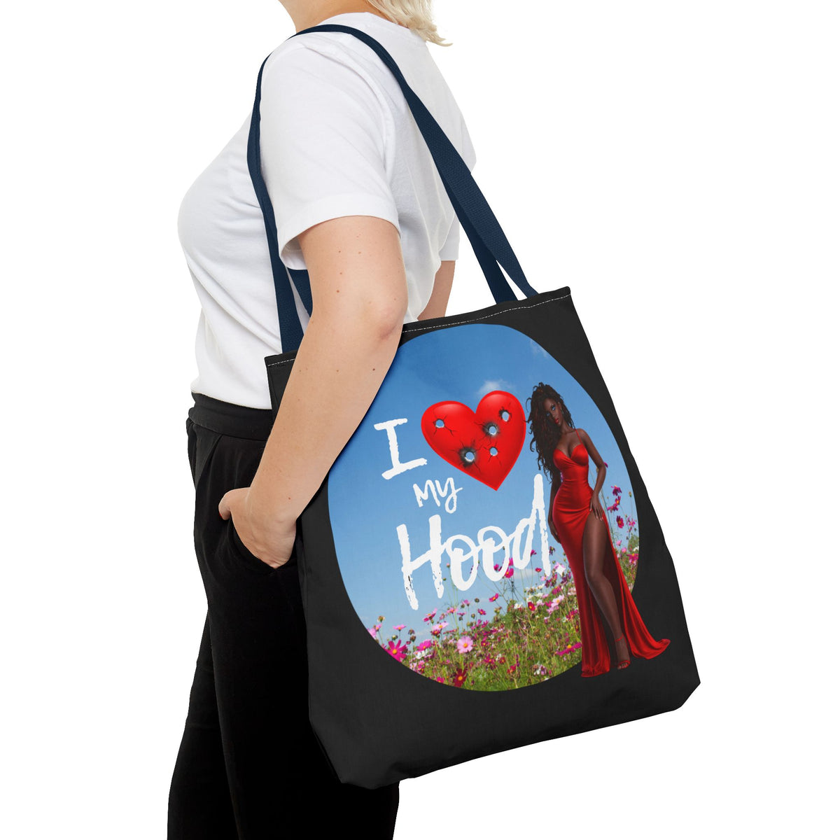 I Love My Hood tote bag | All-over print handbag