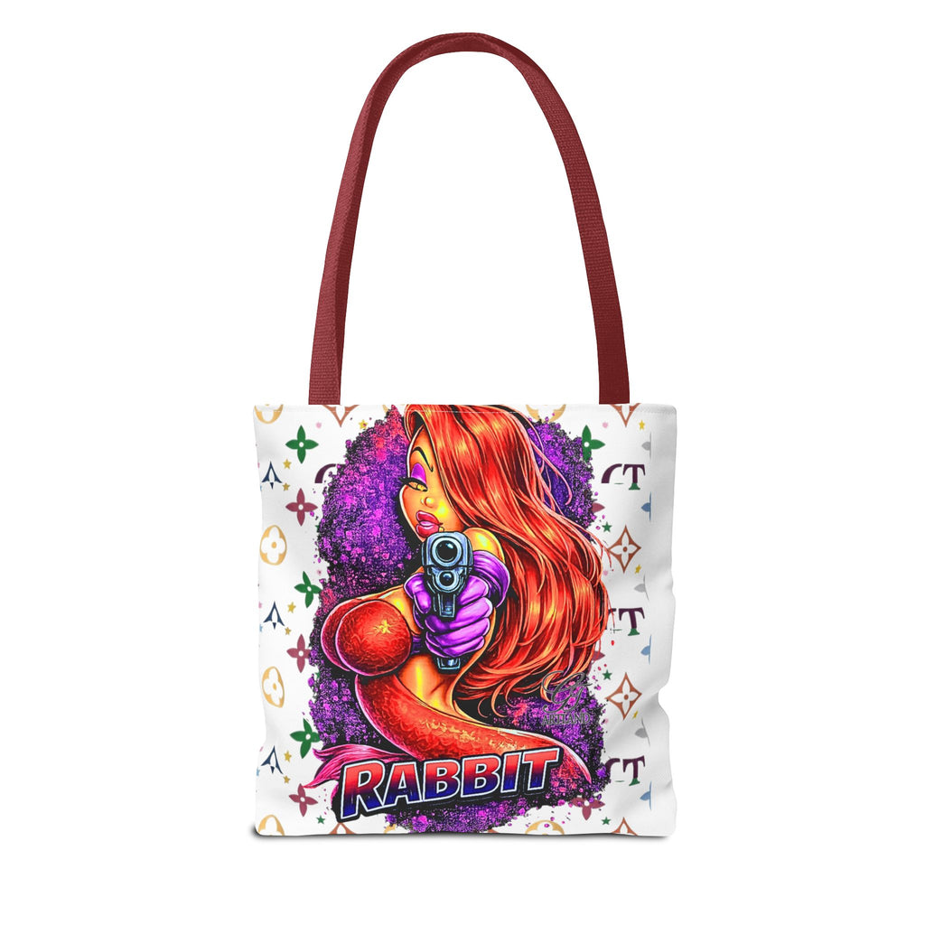 Rabbit Pin-Up Tote Bag – Retro Femme Fatale by GT Artland