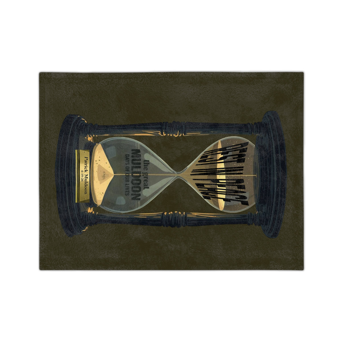 Patrick Muldoon Hourglass  Velveteen Microfiber Blanket - Timepiece  Treasure