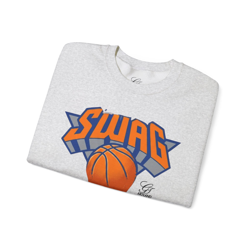 Swag Dripping Basketball Sweatshirt | Streetwear Hoop Graphic by GT Artland