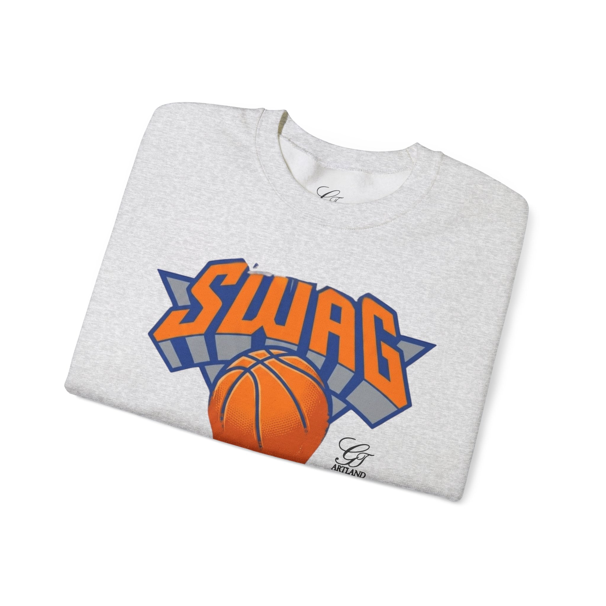 Swag Dripping Basketball Sweatshirt | Streetwear Hoop Graphic by GT Artland