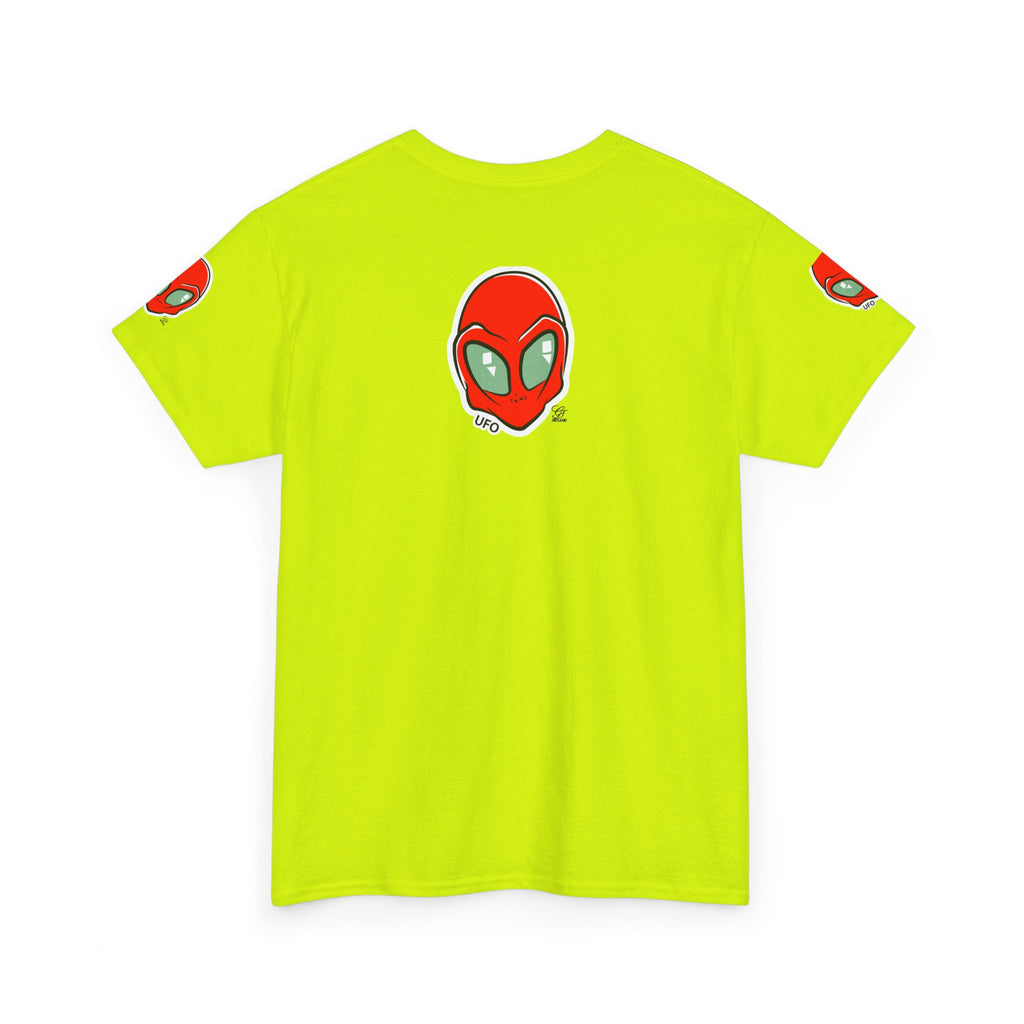 Red Alien Head UFO Tee | Retro Space Graphic T-Shirt