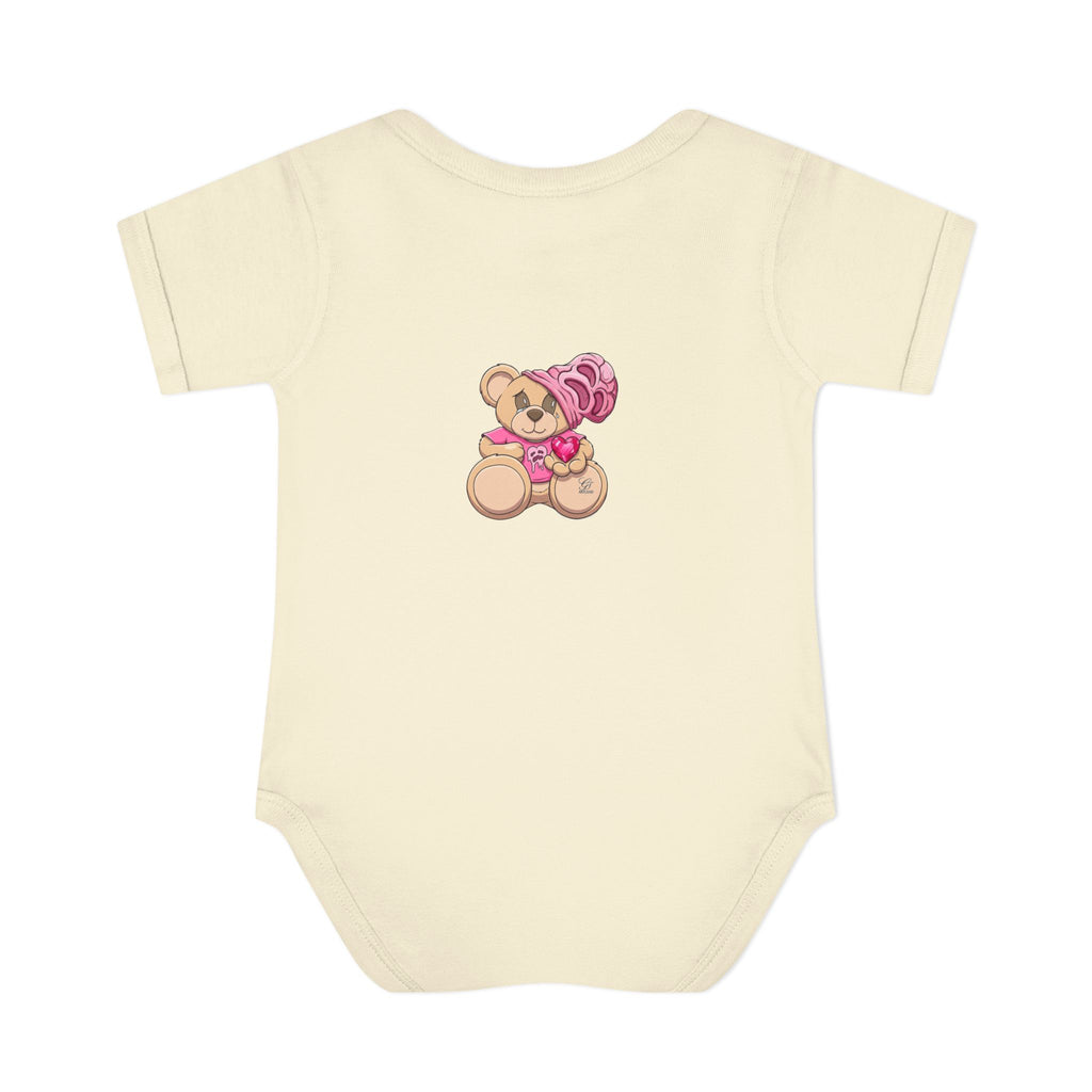 Pink Heart Teddy Bear Infant Bodysuit by GT Artland