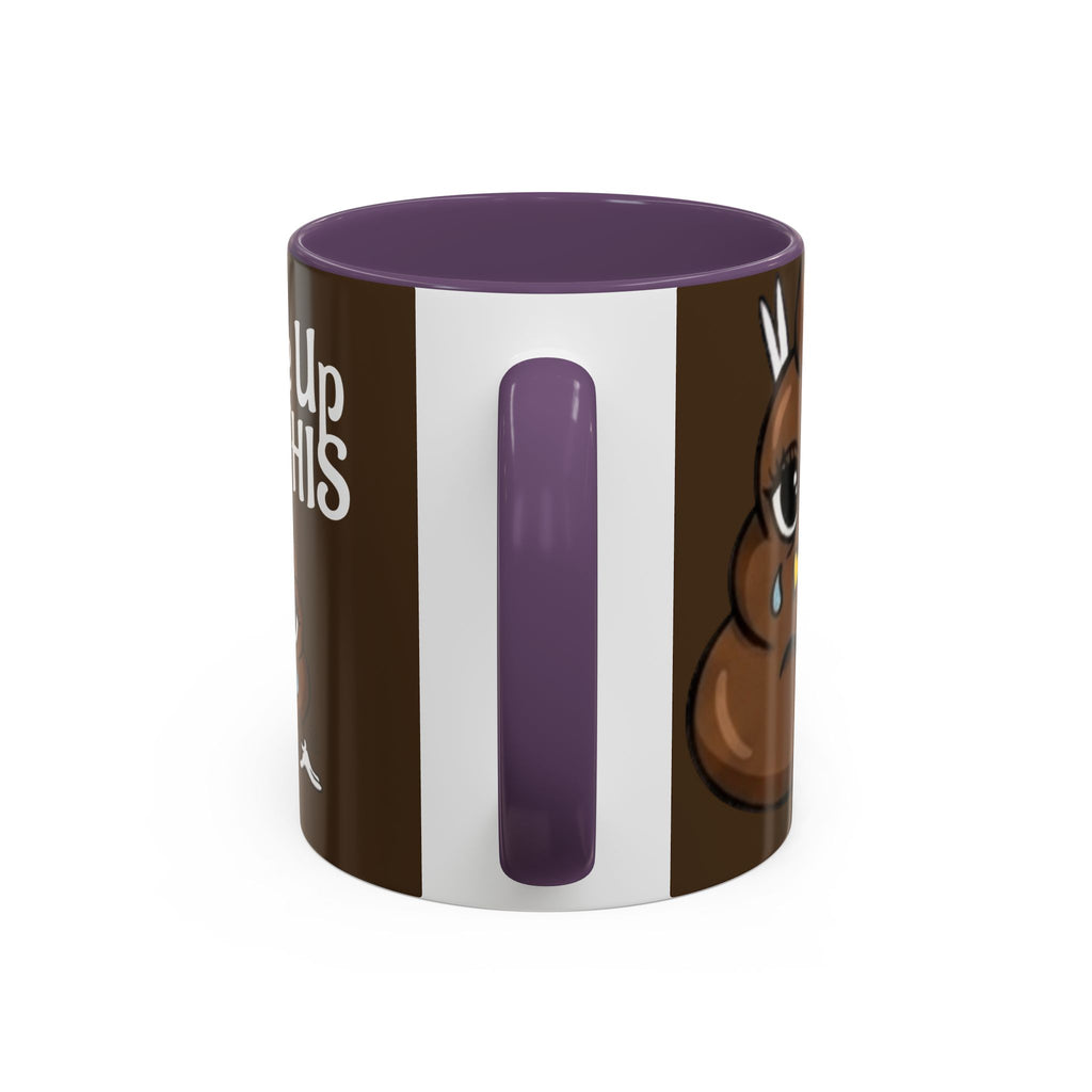 I Woke Up Like This Designer Collectors Coffee Mug — Funny Poop Emoji Accent Mug by GT Artland