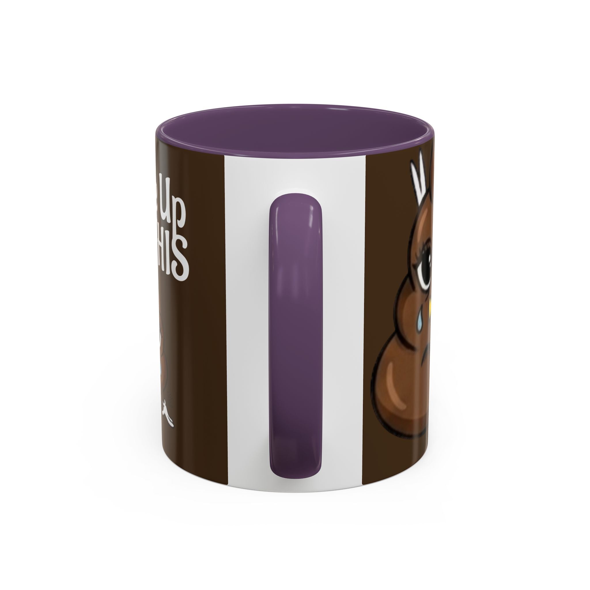 I Woke Up Like This Designer Collectors Coffee Mug — Funny Poop Emoji Accent Mug by GT Artland