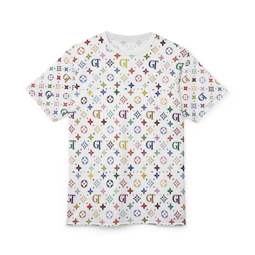 Colorful Monogram Designer Elite Pattern Tee | All-Over Print T-Shirt by GT Artland