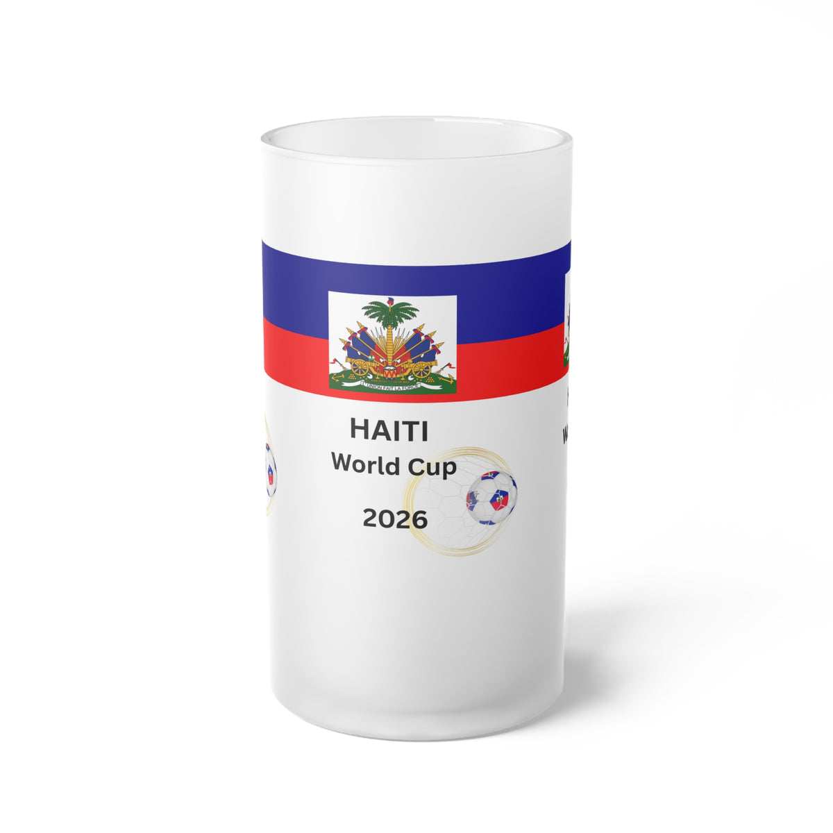 Haiti World Cup 2026 Frosted Glass Beer Mug