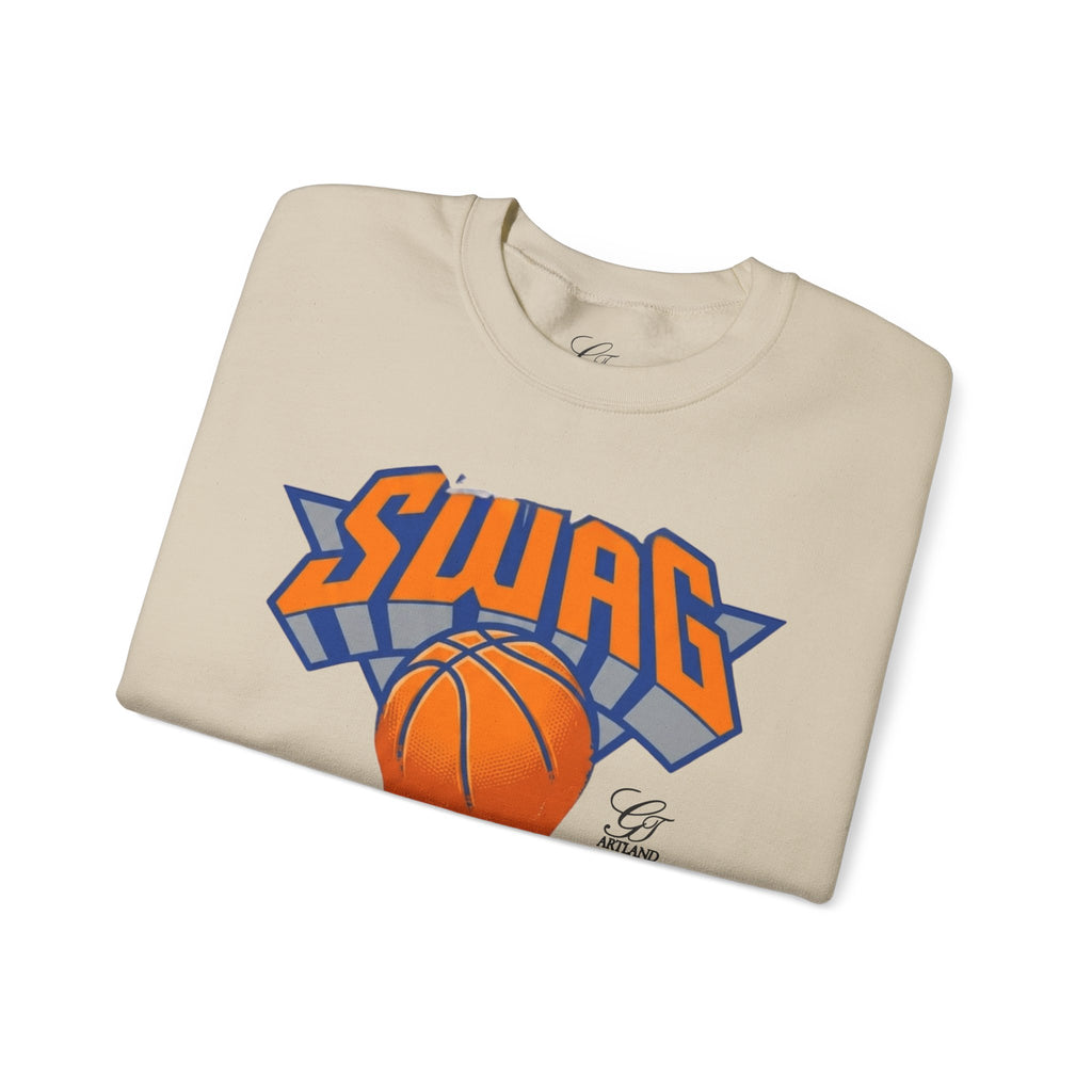 Swag Dripping Basketball Sweatshirt | Streetwear Hoop Graphic by GT Artland