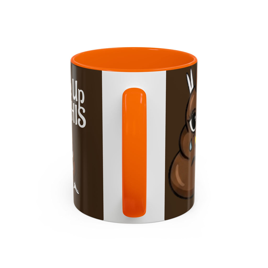 I Woke Up Like This Designer Collectors Coffee Mug — Funny Poop Emoji Accent Mug by GT Artland