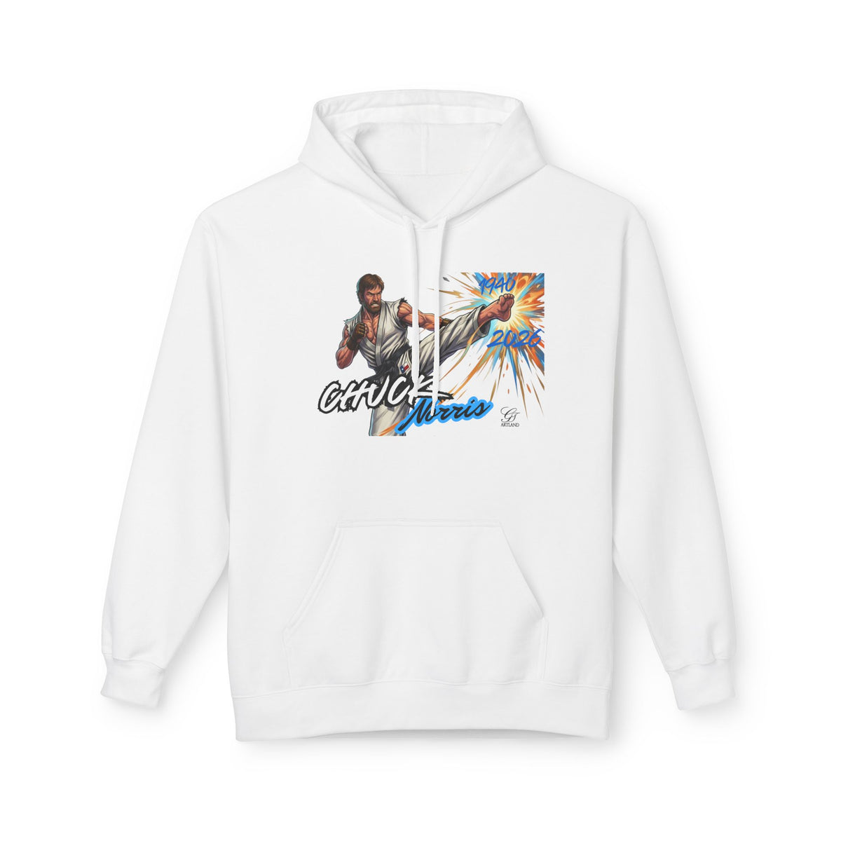 Chuck Norris Martial Arts Hoodie | Vintage Action Illustration