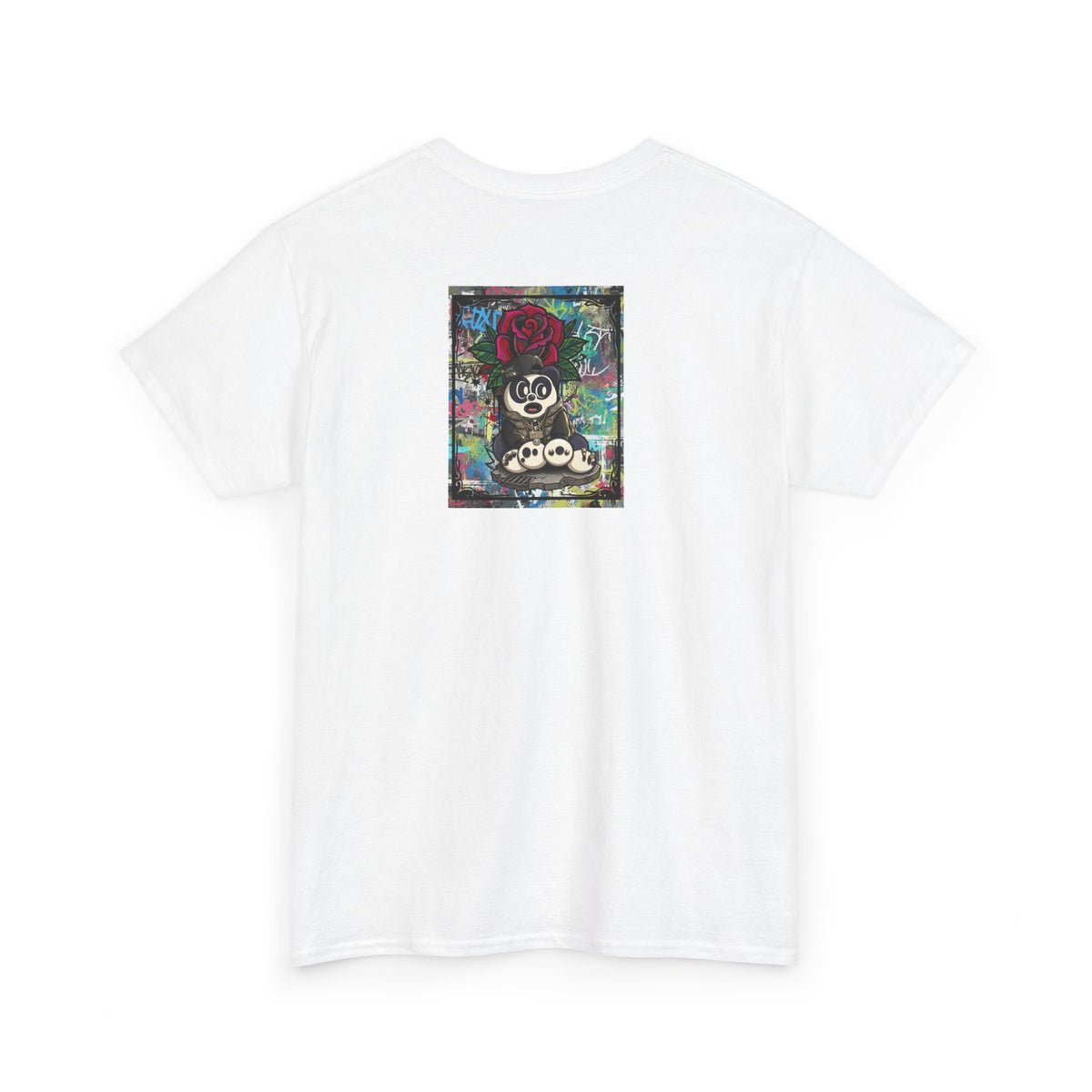 Panda with Rose Tee | Graffiti Street Art Panda T-Shirt by GT Artland