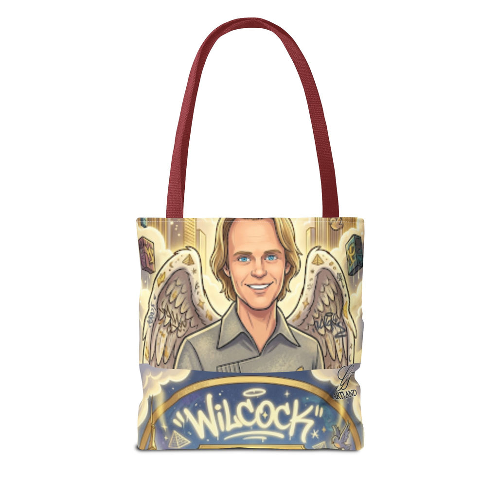 Wilcock Angel Wings Portrait Tote Bag – Illustrated Memorial/Tribute Carryall by GT Artland