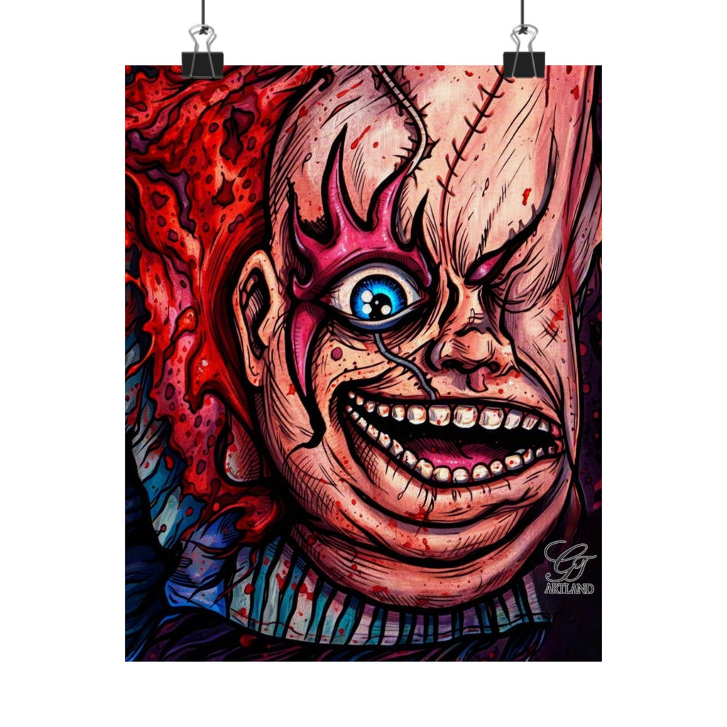 Playtimes Over Horror Elite Designer Matte Vertical Posters by GT Artland