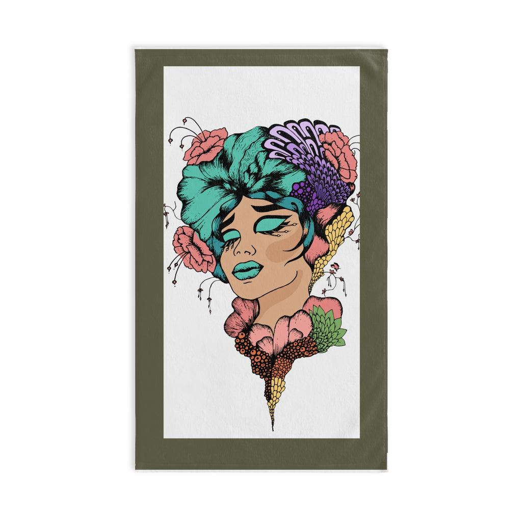 Tropical Floral Seashell Beauty Hand Towel